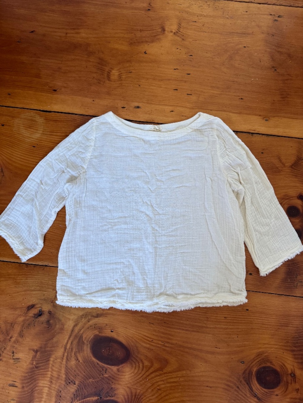 Eileen Fisher Gauze 3/4 Sleeve Shirt